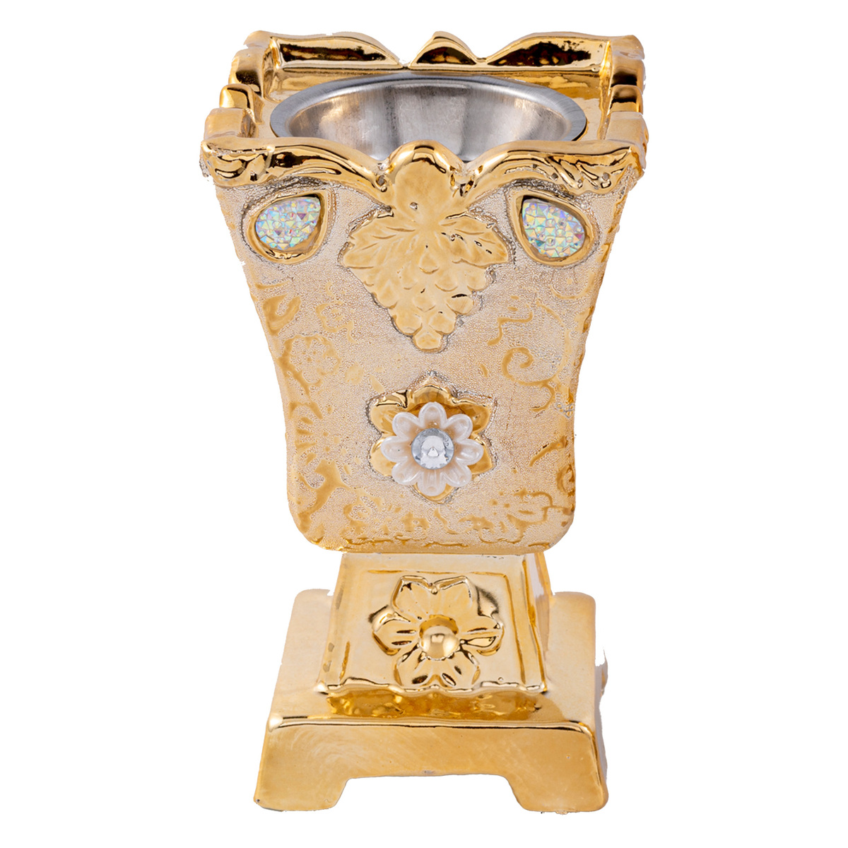 Maple Leaf Oud, Bakhoor Ceramic Incense Charcoal Burner 13.6cm Gold