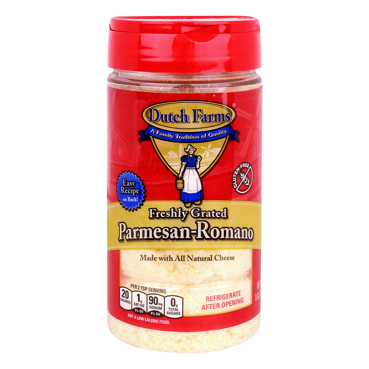 Dutch Farms Gluten Free Freshly Grated Parmesan-Romano Cheese 227 g