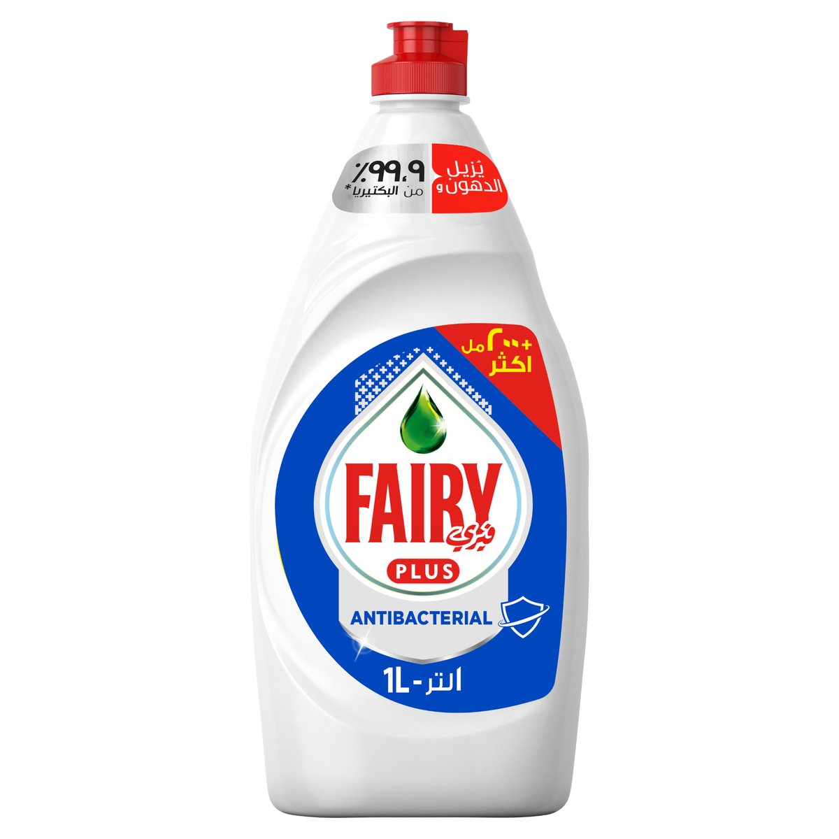 Fairy Plus Antibacterial Dishwashing Liquid Soap With Alternative Power To Bleach 1 Litre