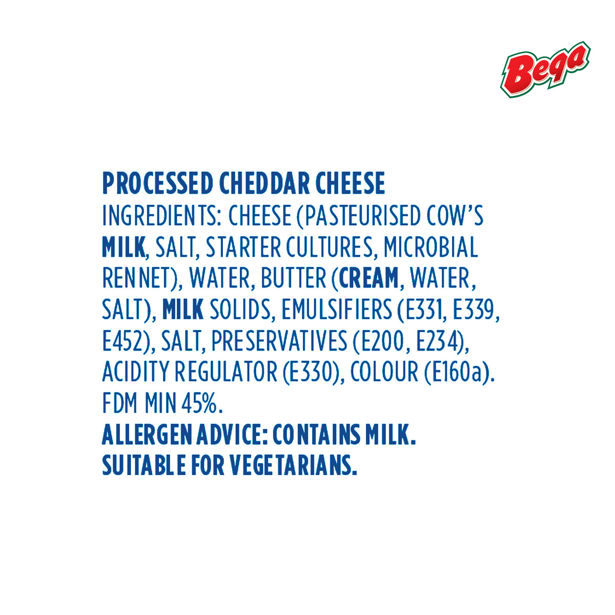 Bega Cheddar Processed Cheese 500 g