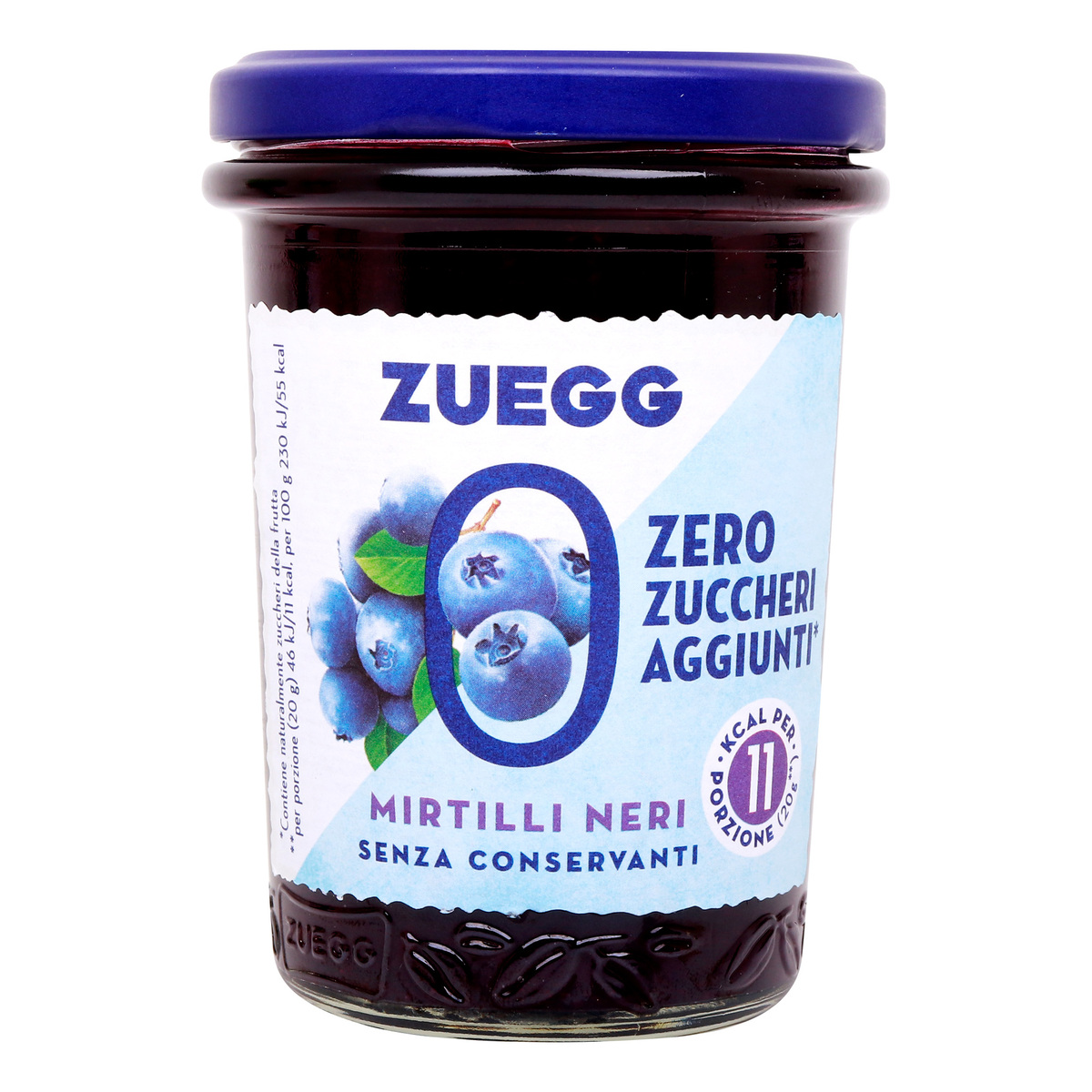 Zuegg Blueberry Jam, No Sugar Added, 220 g