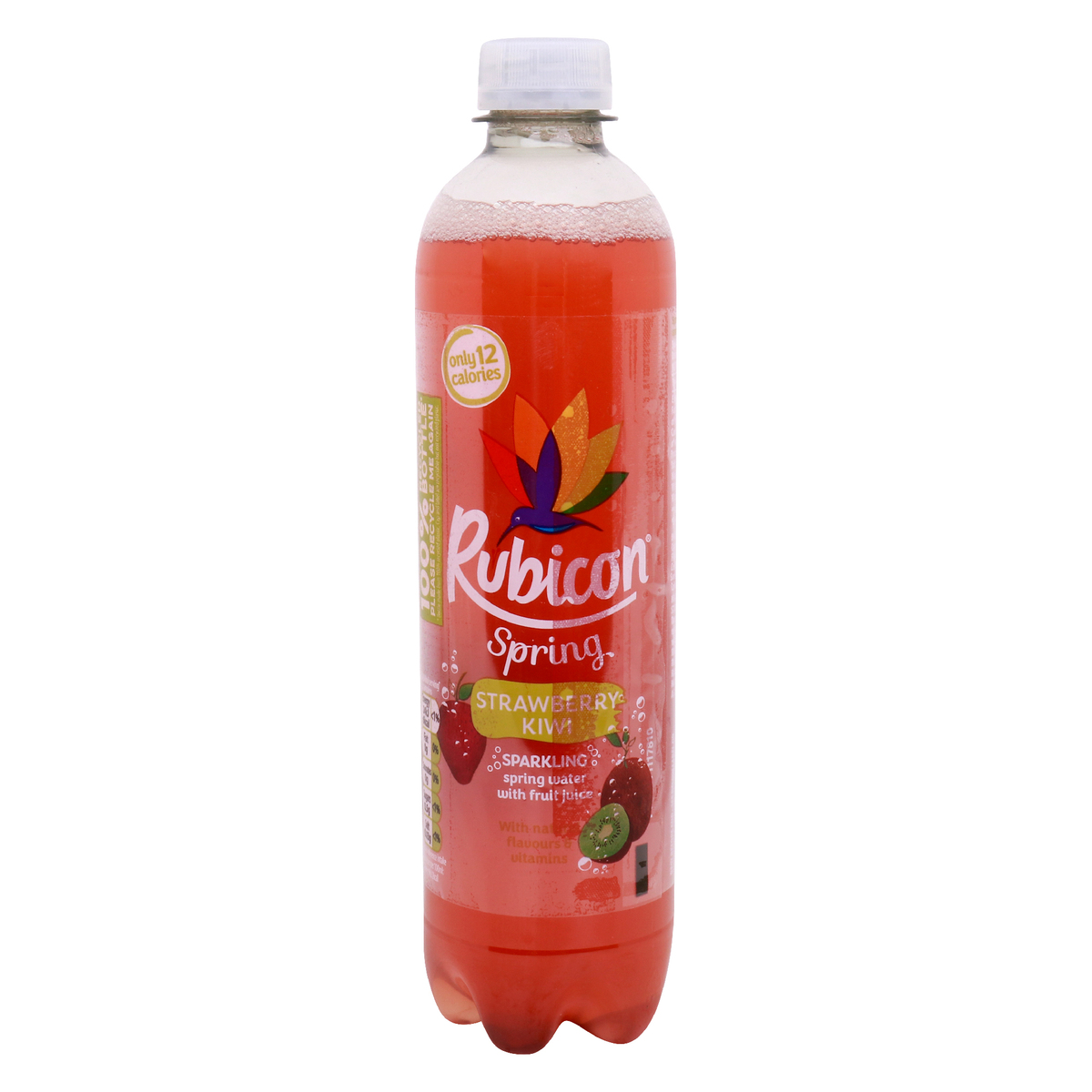Buy Rubicon Strawberry & Kiwi Sparkling Spring Water With Fruit Juice 500 ml Online at Best Price | Sparkling water | Lulu Kuwait in Kuwait