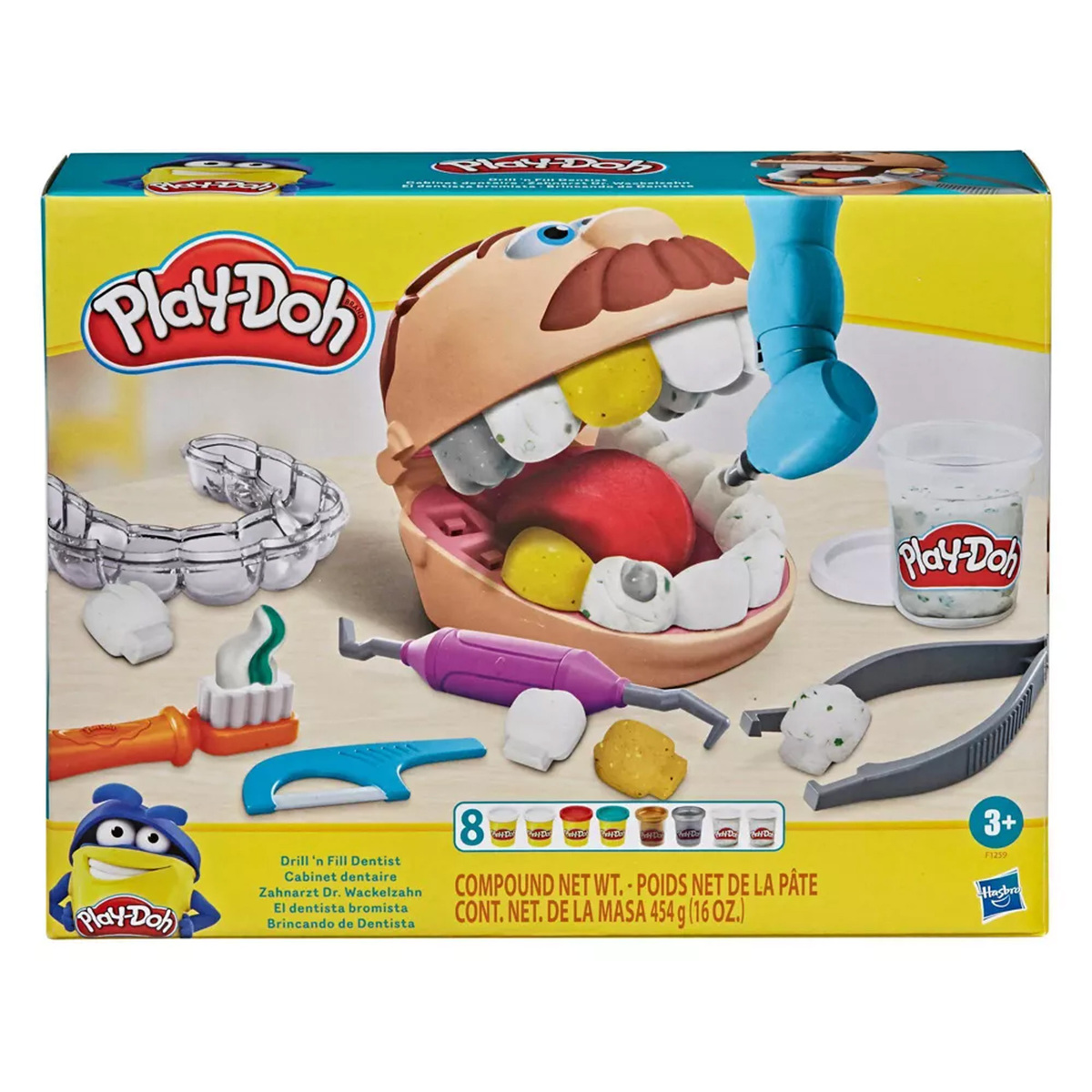 Playdoh Drill & Fill Dentist Art And Crafts Activity Toy for Kids, F12595L00