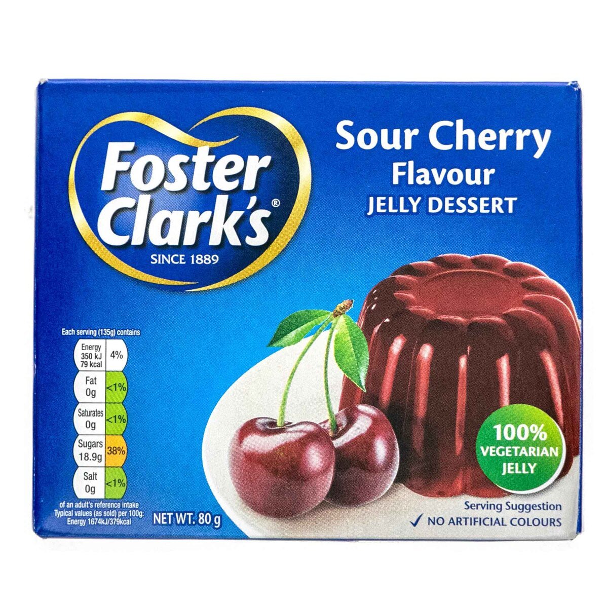 اشتري قم بشراء Foster Clarks Sour Cherry Flavour Jelly Dessert 6 x 80 g Online at Best Price من الموقع - من لولو هايبر ماركت Gelatine في السعودية