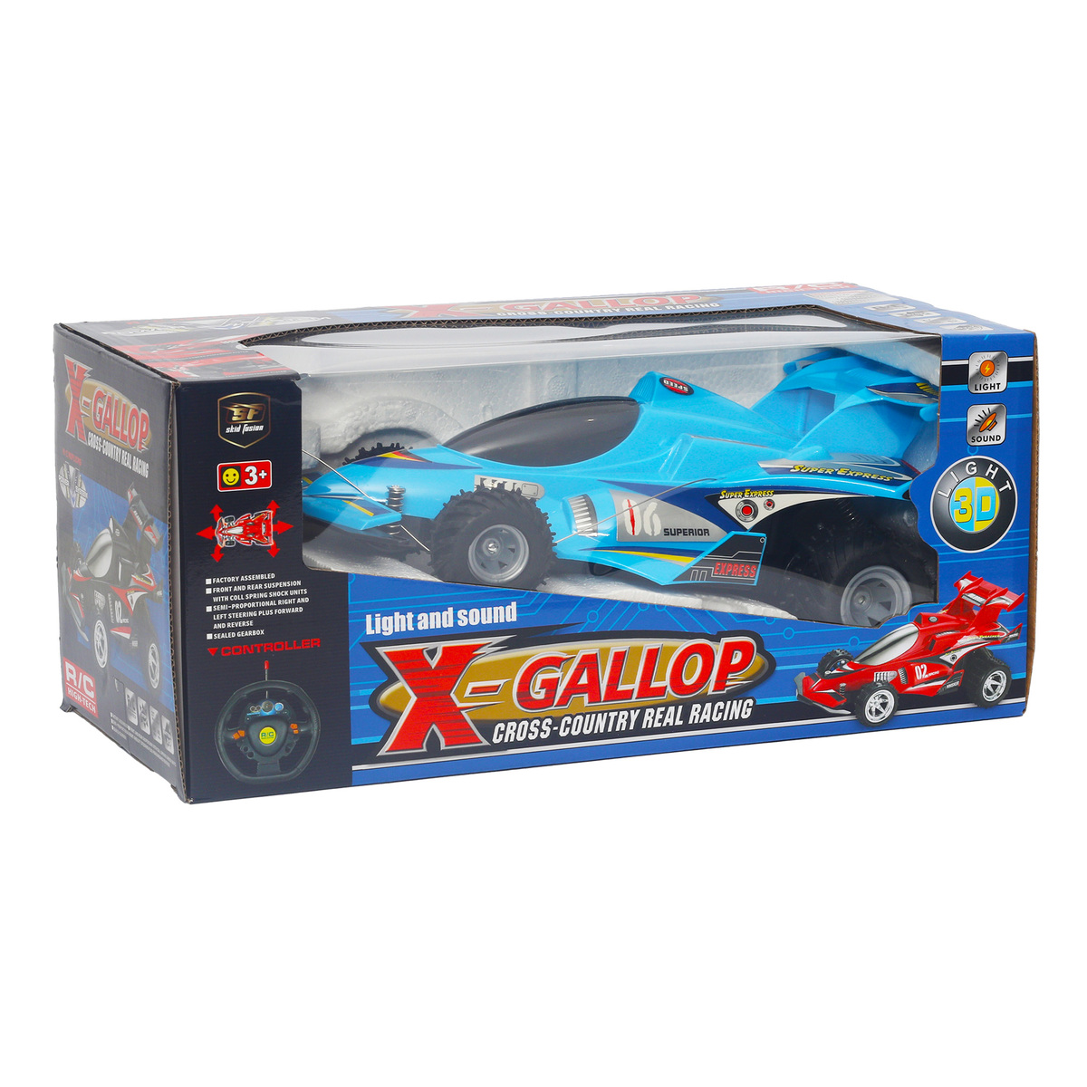 Skid Fusion Remote Control Rechargeable X-Gallop Car 0909-B Assorted