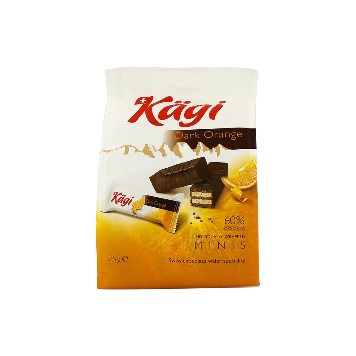 Kagi Dark Orange Minis Swiss Chocolate Wafer 125g