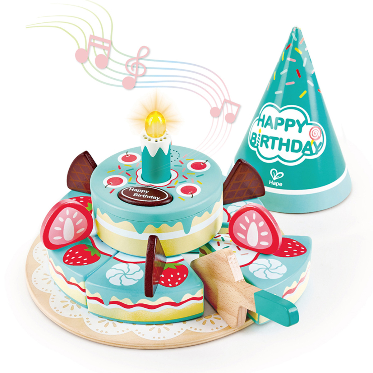 Hape Interactive Happy Birthday Cake Set for Kids, E3180