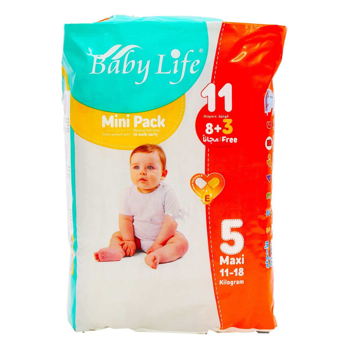 Baby Life Diaper Maxi Size 5 11-18 kg 8 + 3 pcs