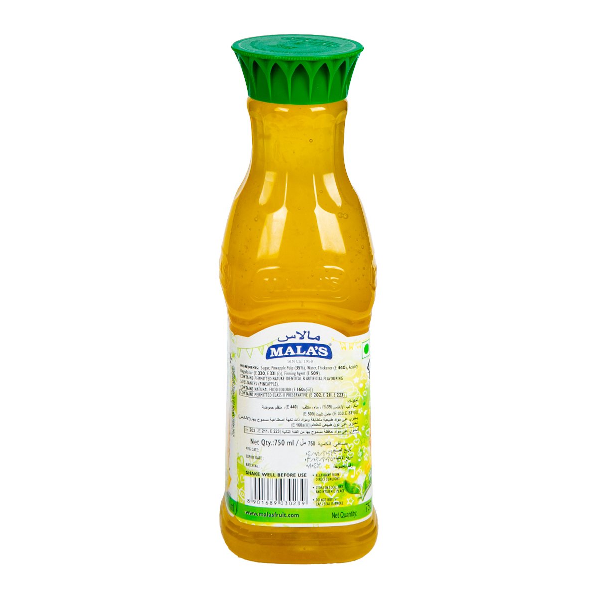 Mala's Pineapple Crush Cordial 750 ml