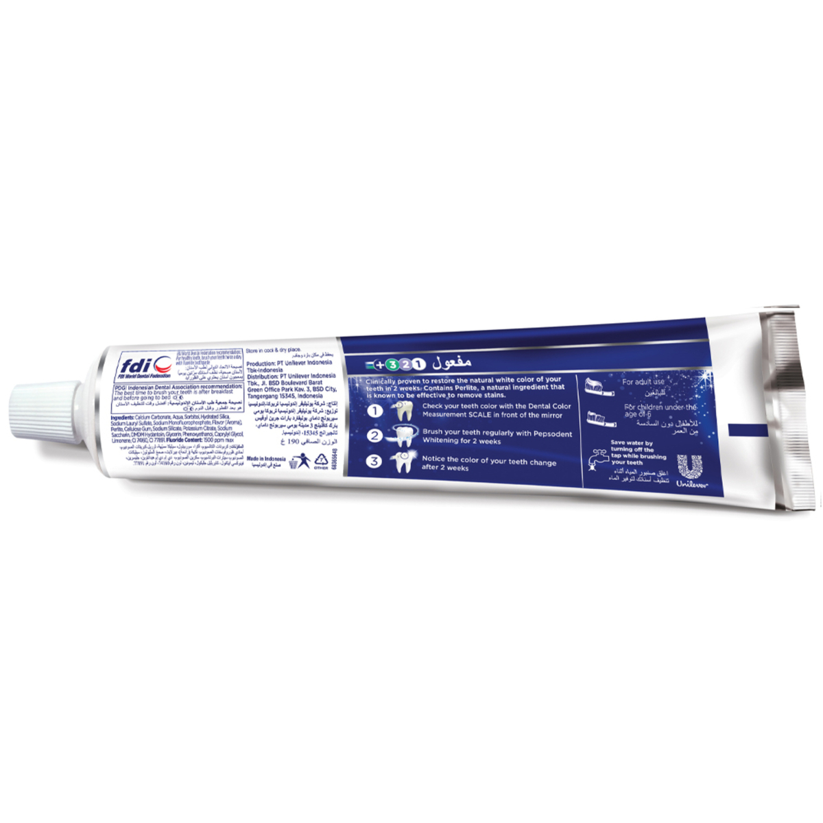 Pepsodent Action 123+ Whitening Toothpaste 190 g