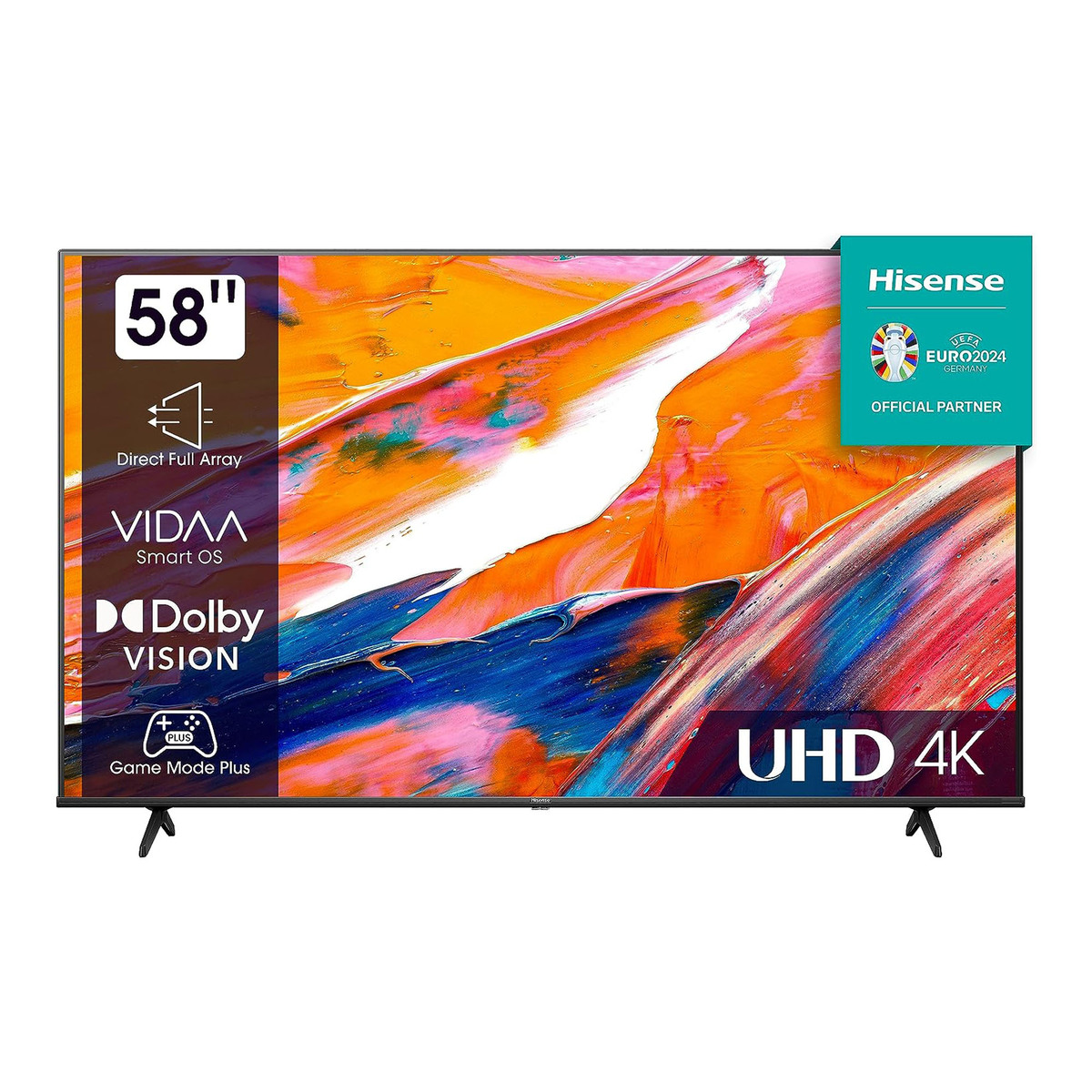Hisense 58 inches 4K UHD LED Smart TV, Black, 58E6K