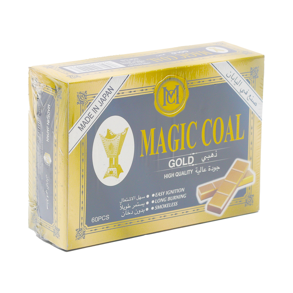 Magic Coal Incense Burner Gold 60 pcs