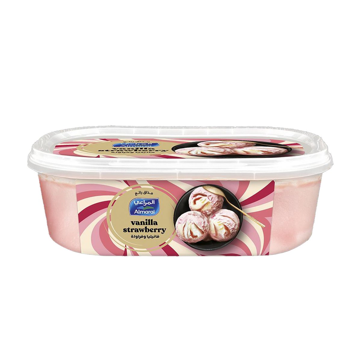 Buy Almarai Vanilla Strawberry Ice Cream 900 ml Online at Best Price | Ice Cream Take Home | Lulu KSA in Saudi Arabia
