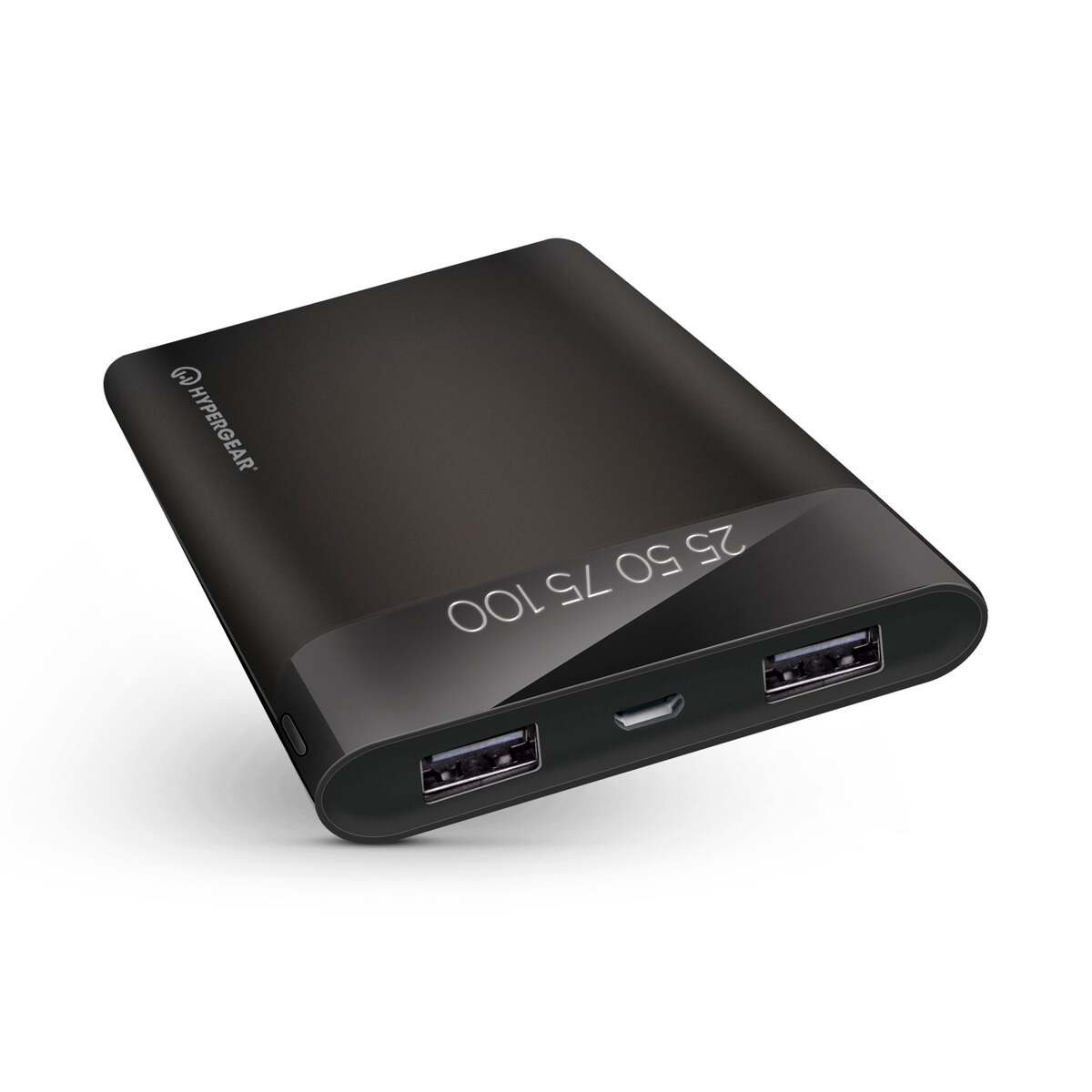 HYPERGEAR 16000mAh Universal Dual USB Portable Battery Pack with Digital Battery Indicator - Black
