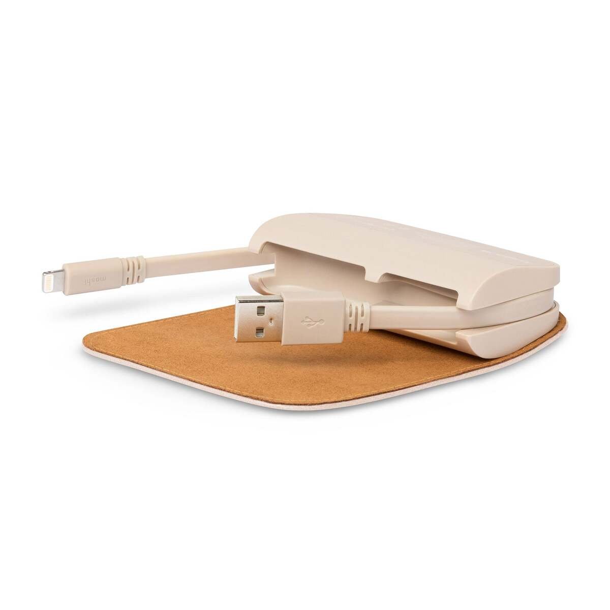 MOSHI IonGo 5K Portable Battery with built-in Lightning and USB-A Cables - Ivory White