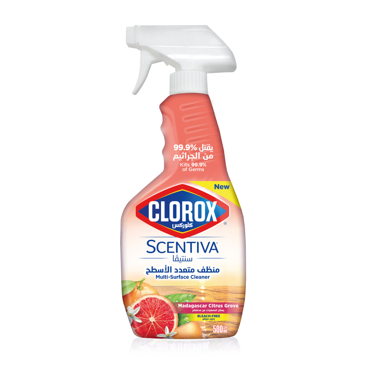 Clorox Scentiva Multi Surface Spray Cleaner Madagascar Citrus Grove Bleach Free 500 ml