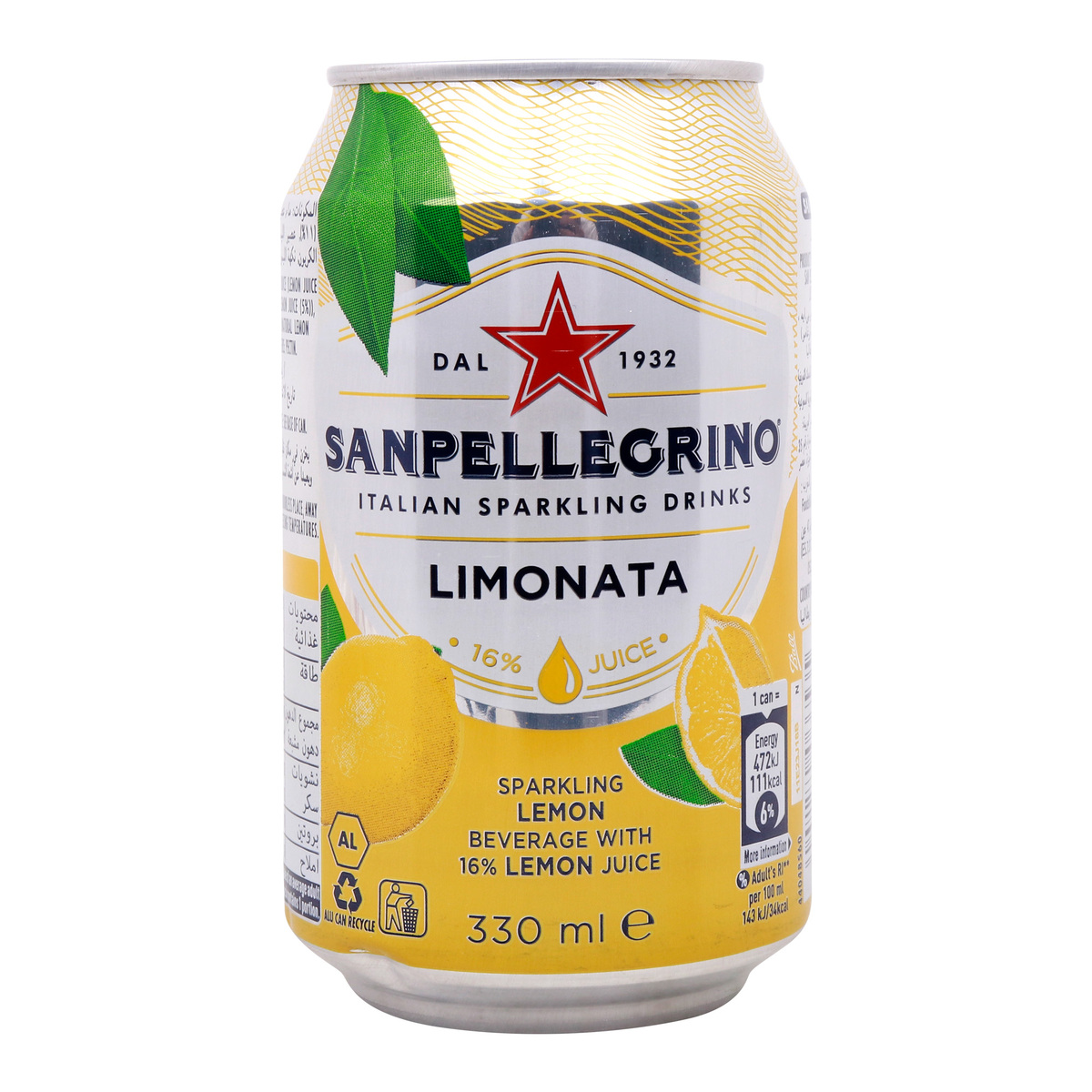 San Pellegrino Limonata Italian Sparkling Drinks 6 x 330 ml