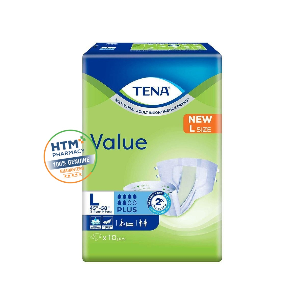 Tena Value L Size 8's