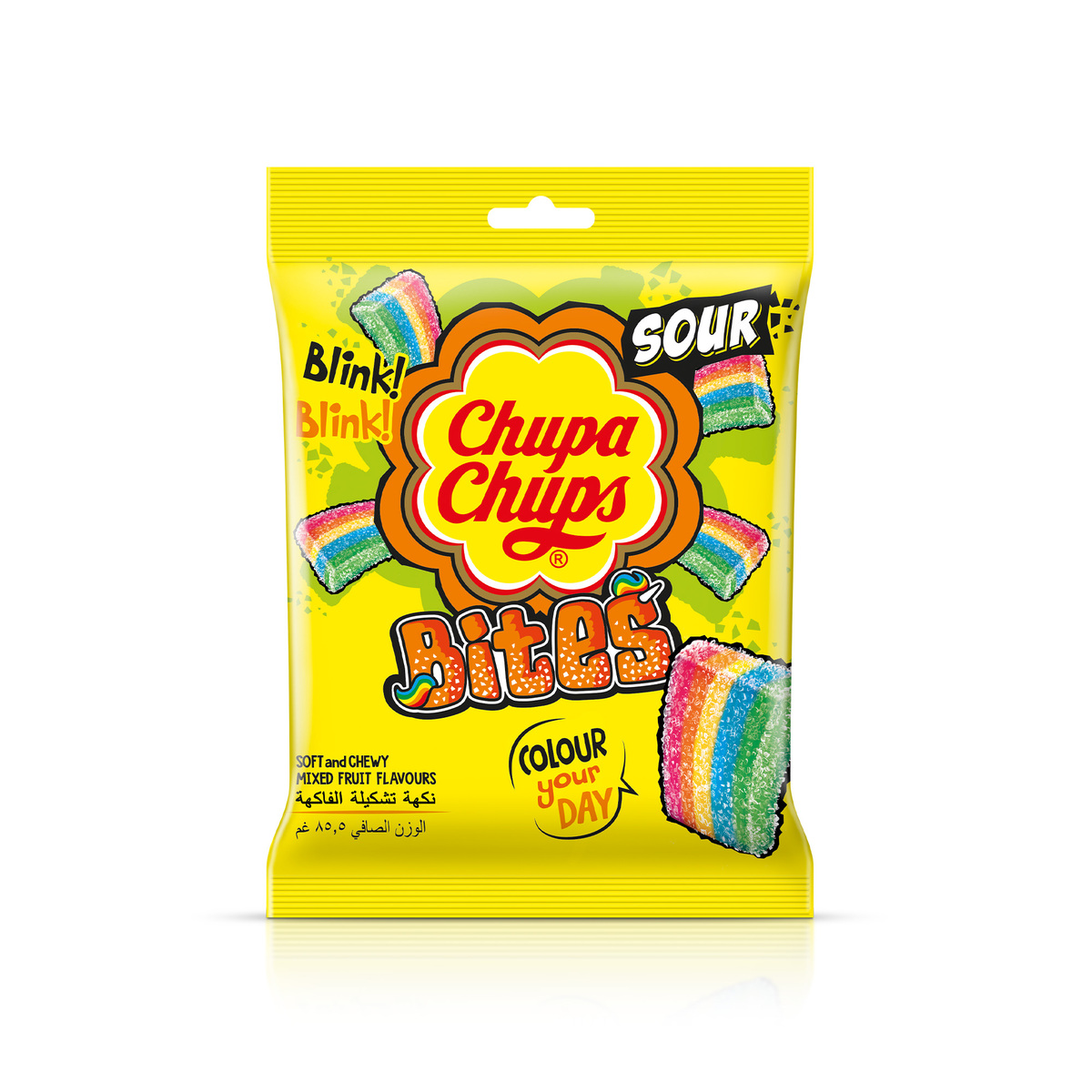 Buy Chupa Chups Sour Bites Mix Fruit Jellies 85.5 g Online at Best Price | Candy | Lulu Kuwait in UAE