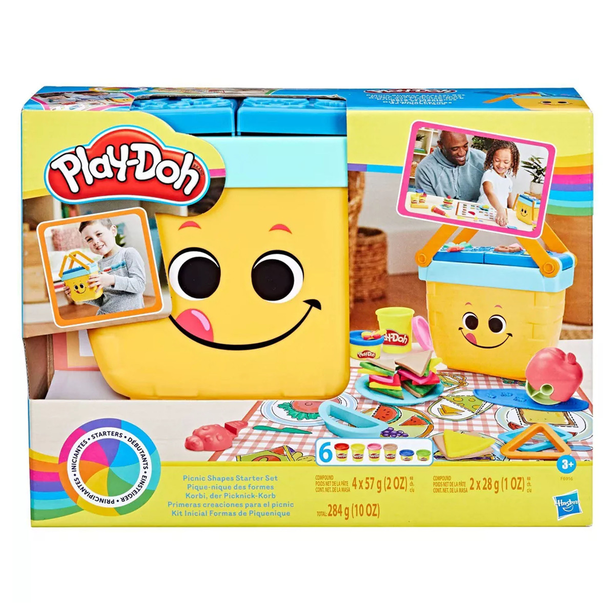 Playdoh Picnic Shapes Starter Set Art And Crafts Activity Toy for Kids, F6916
