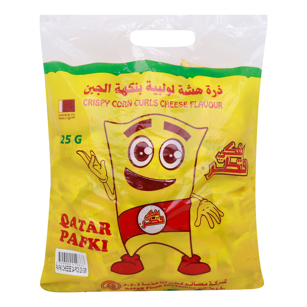 Qatar Pafki Crispy Corn Curls Cheese Flavour 25 g