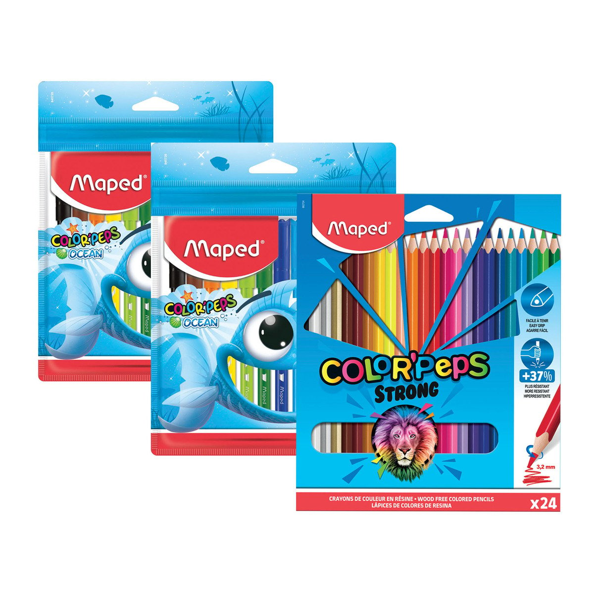 Maped Color Pencils 24 Pcs + Felt Pen 12 x 2 Pcs