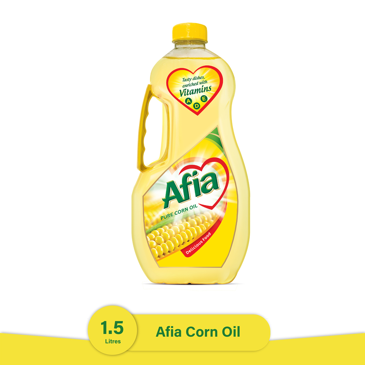 Afia Pure Corn Oil Enriched with Vitamins A D & E 1.5 Litres