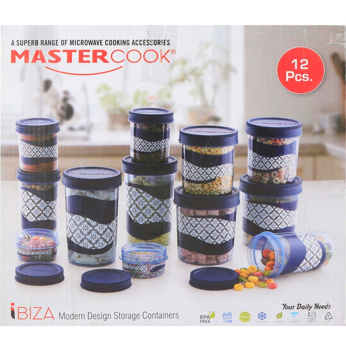 Master Cook Ibiza Food Containers Print 12pcs