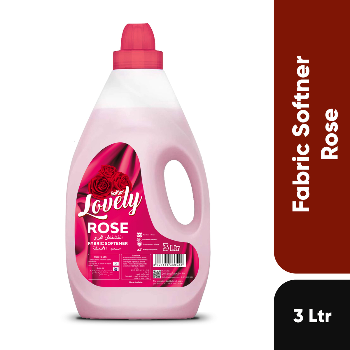 Softies Lovely Rose Fabric Softener 3 Litres
