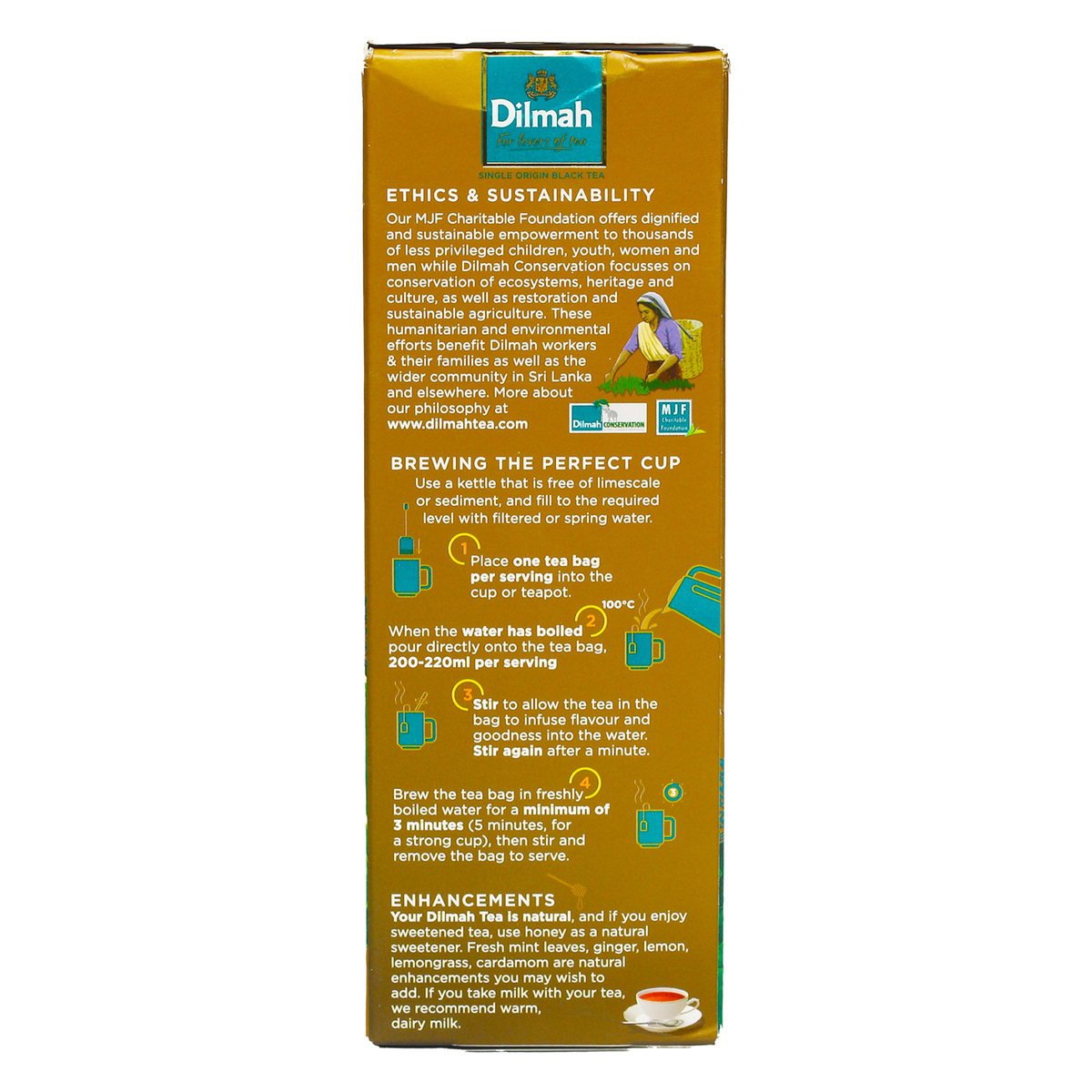 Dilmah Ceylon Gold Tea Bags Value Pack 100 pcs 200 g