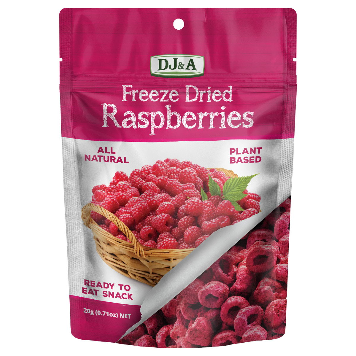 Buy DJ&A Freeze Dried Raspberries 20 g Online at Best Price | Imported for you | Lulu Kuwait in Kuwait