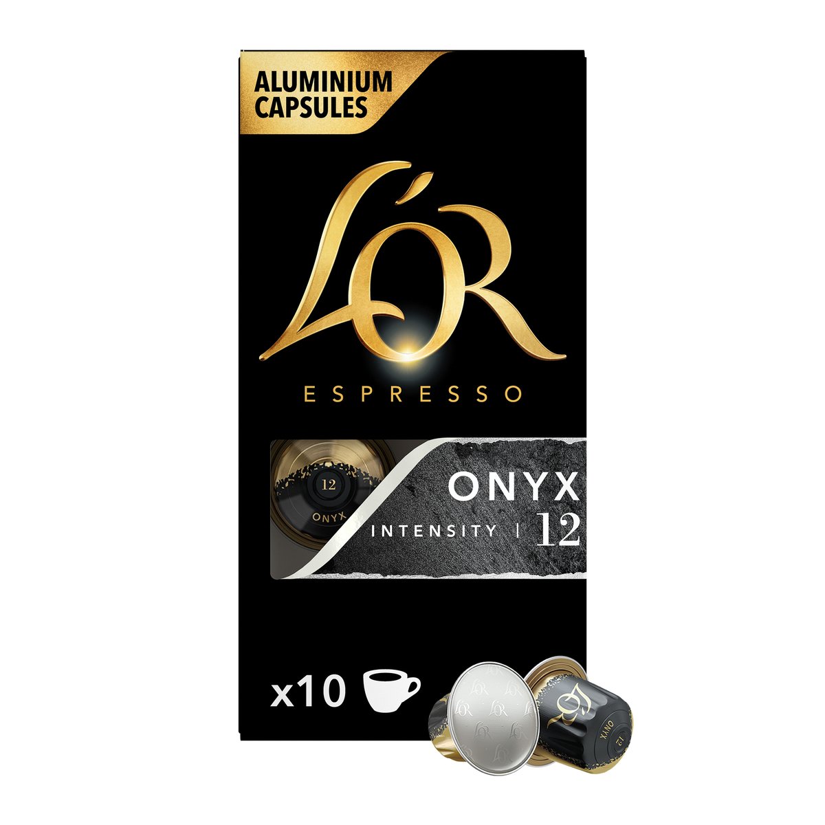 لور اسبريسو أونيكس كبسولات قهوة ألومنيوم بكثافة 12 عبوة توفيرية 10 حبات
