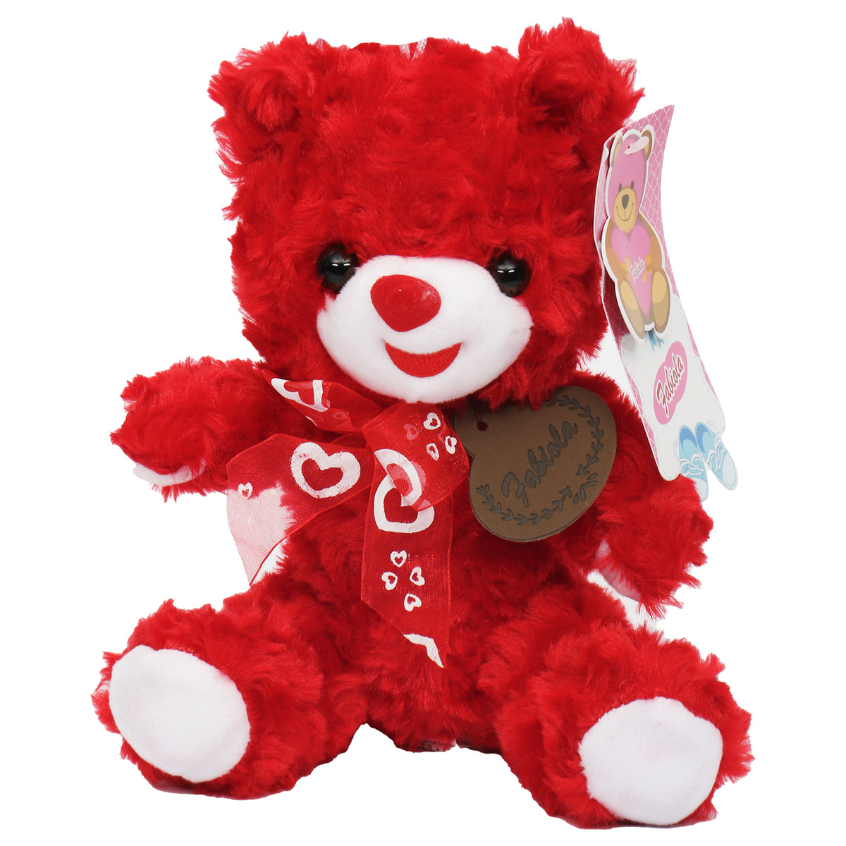 Fabiola Teddy Bear Plush With Heart 20cm YCF22056 Assorted