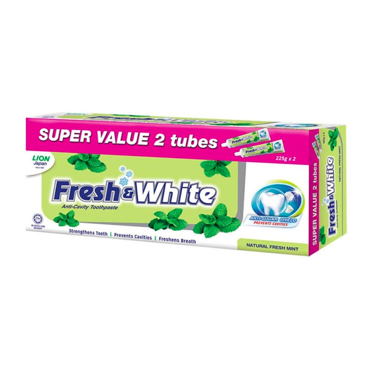 Fresh And White Toothpaste Natural Fresh Mint 2 X 225g