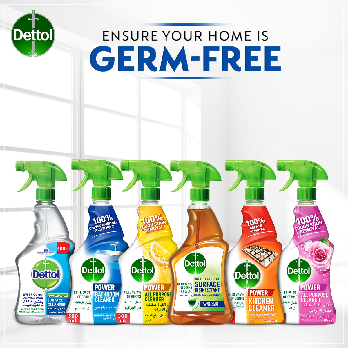 Dettol Healthy Glass Cleaner 500 ml