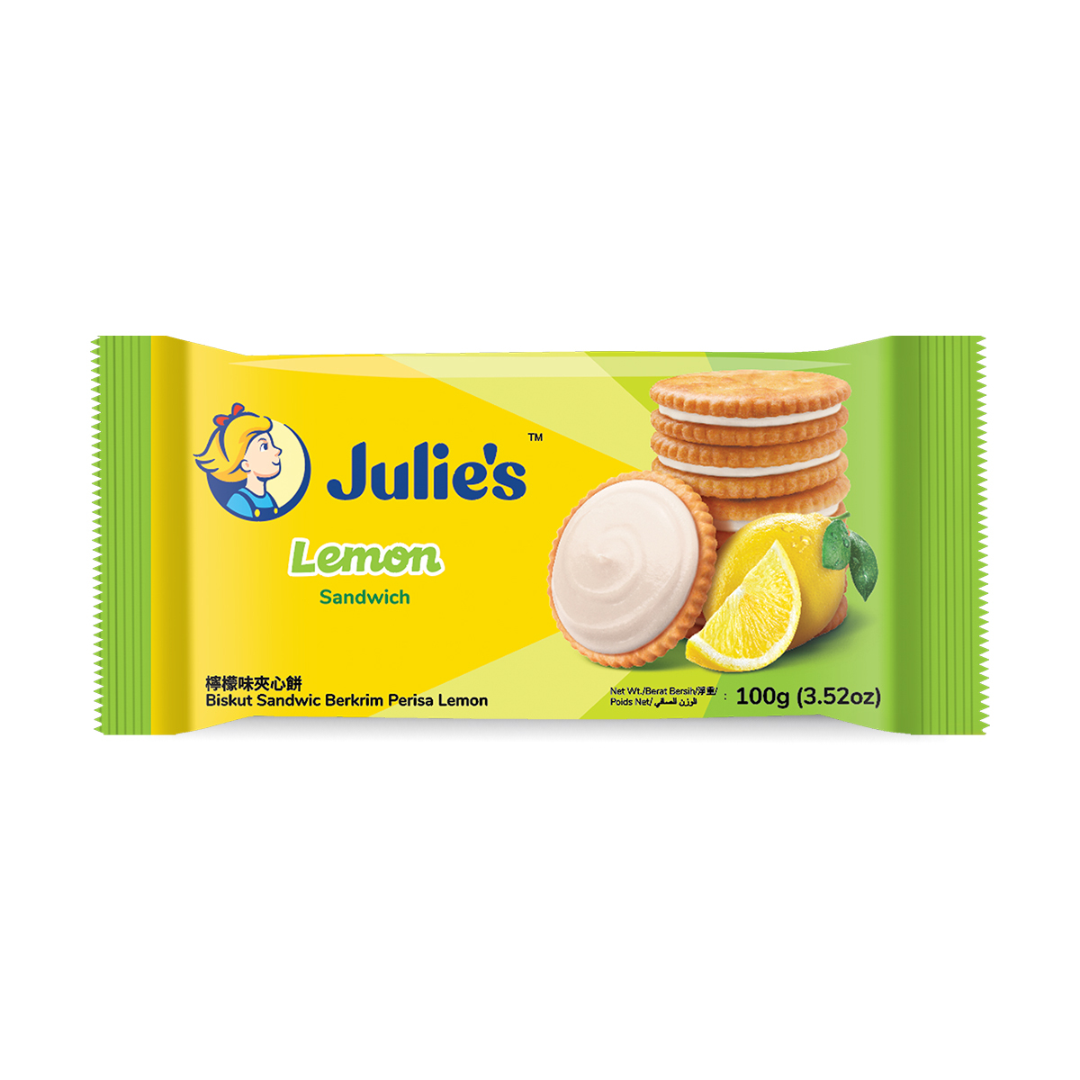 Julies Lemon Sandwich Biscuit 100g