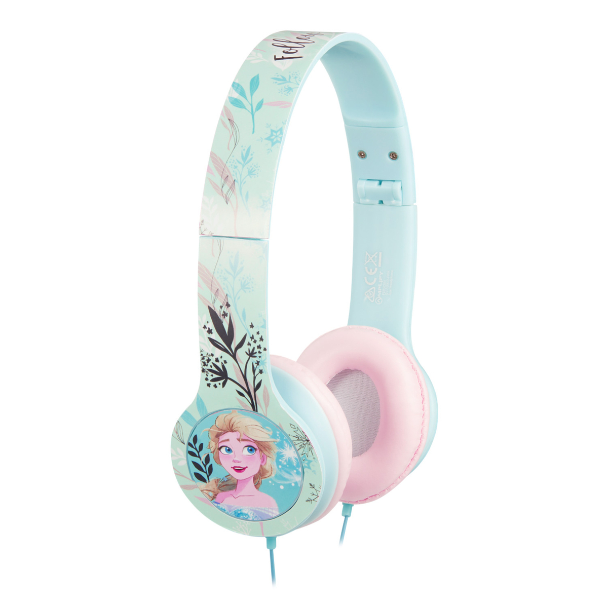 SMD Disney Frozen Stereo Headphones with Adjustable Headband and 1.2M Aux Cable, Blue, DY-10902-FRV