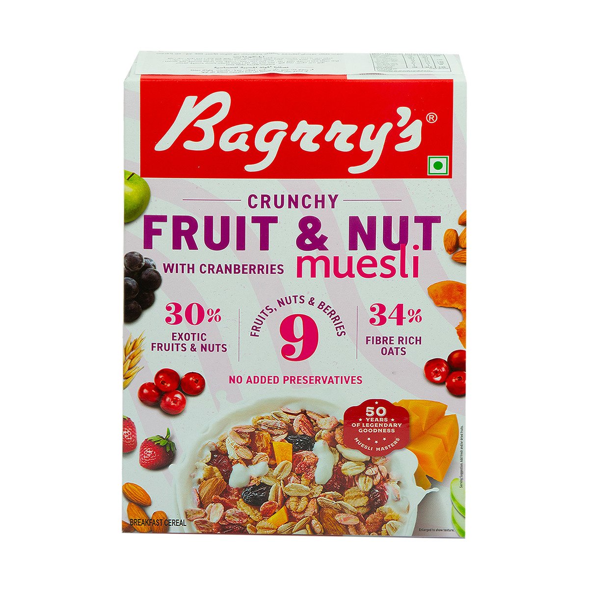 Bagrry's Crunchy Fruit & Nut with Cranberries Muesli 400 g