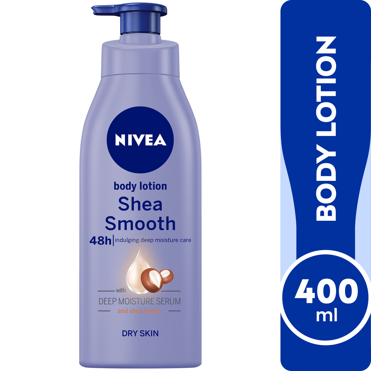 Buy Nivea Body Lotion Shea Smooth For Dry Skin 400 ml Online at Best Price | Body Lotion | Lulu Kuwait in UAE