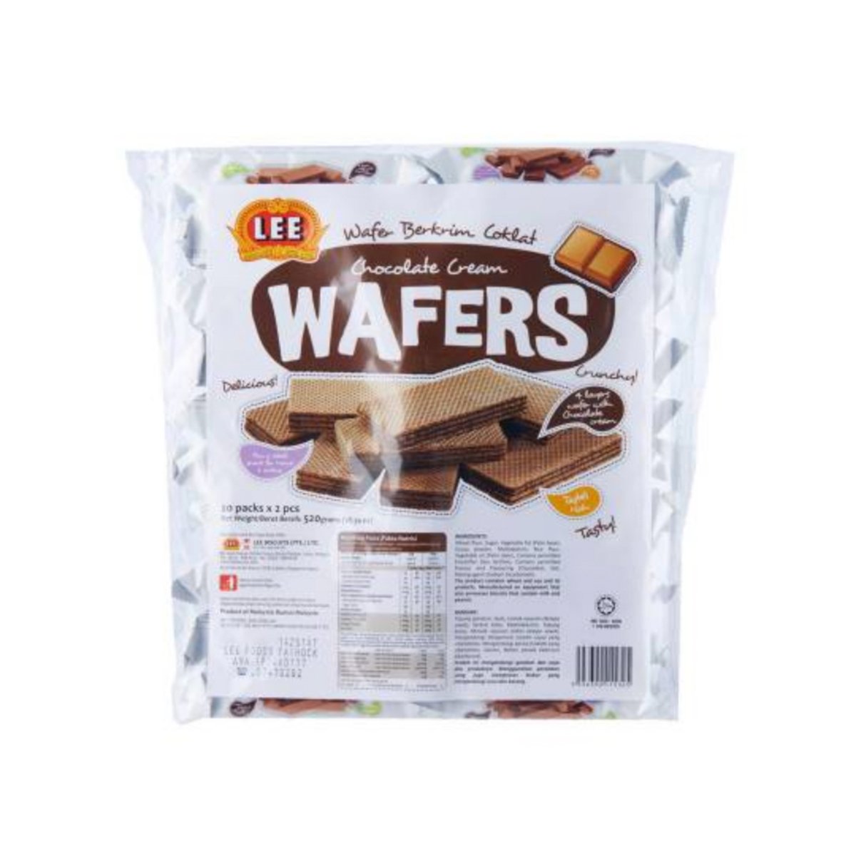 Lee Chocolate Cream Wafers 520g