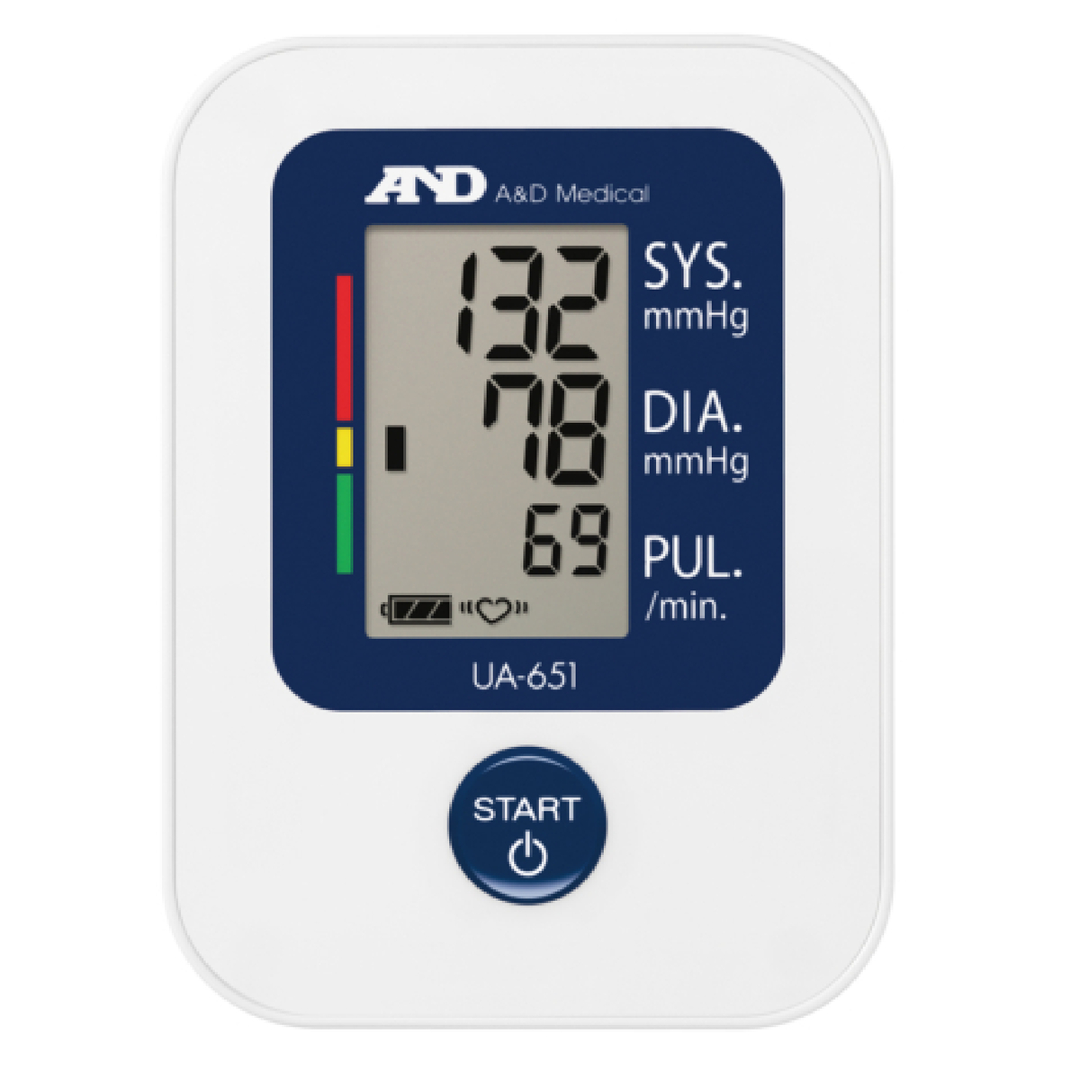 AND Medical Upper Arm Blood Pressure Monitor, White, UA-651