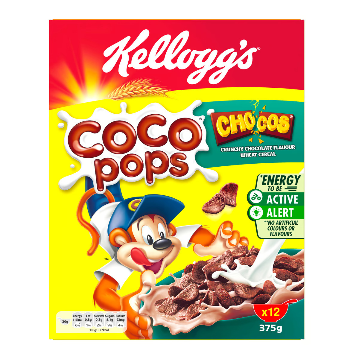 Kellogg's Coco Pops Chocolate Cereals 375 g