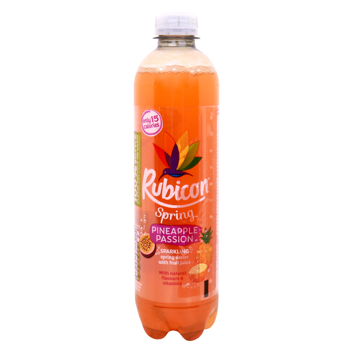 Buy Rubicon Pineapple & Passion Fruit Sparkling Spring Water With Fruit Juice 500 ml Online at Best Price | Sparkling water | Lulu Kuwait in Kuwait