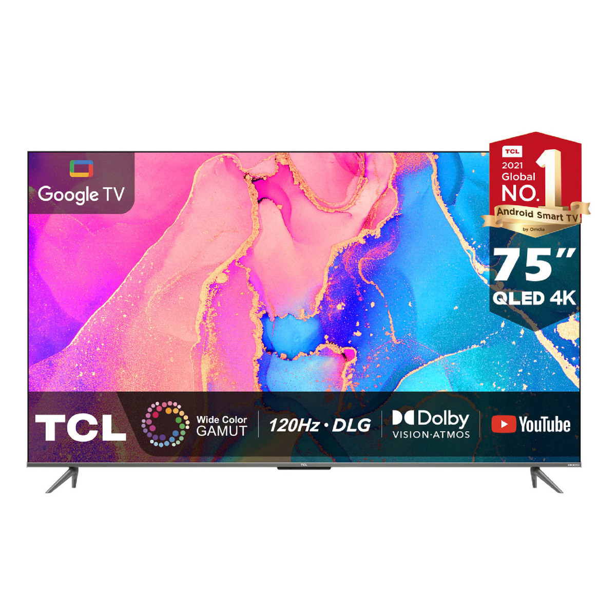 TCL 75 Inches 4K Smart Google QLED TV, 75C635