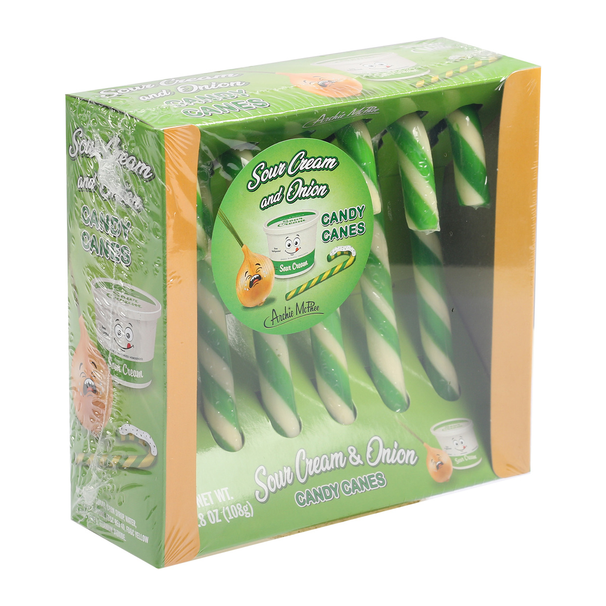 Archie McPhee Sour Cream & Onion Candy Canes 108 g