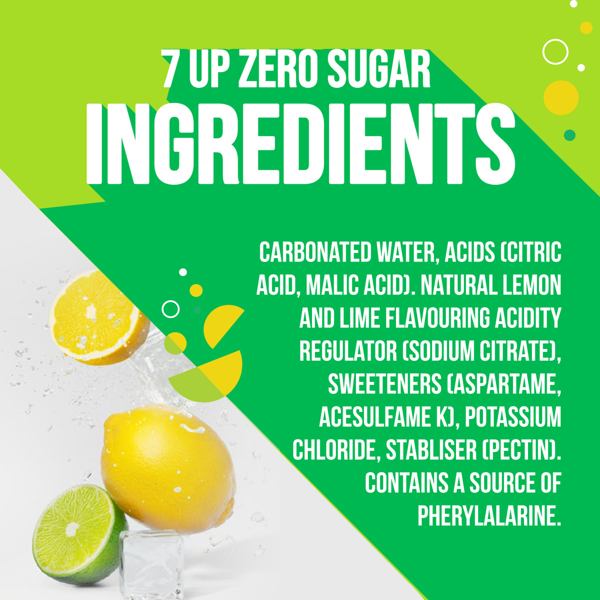 7Up Zero Zesty Lemon & Lime Flavor Zero Sugar Can 330 ml