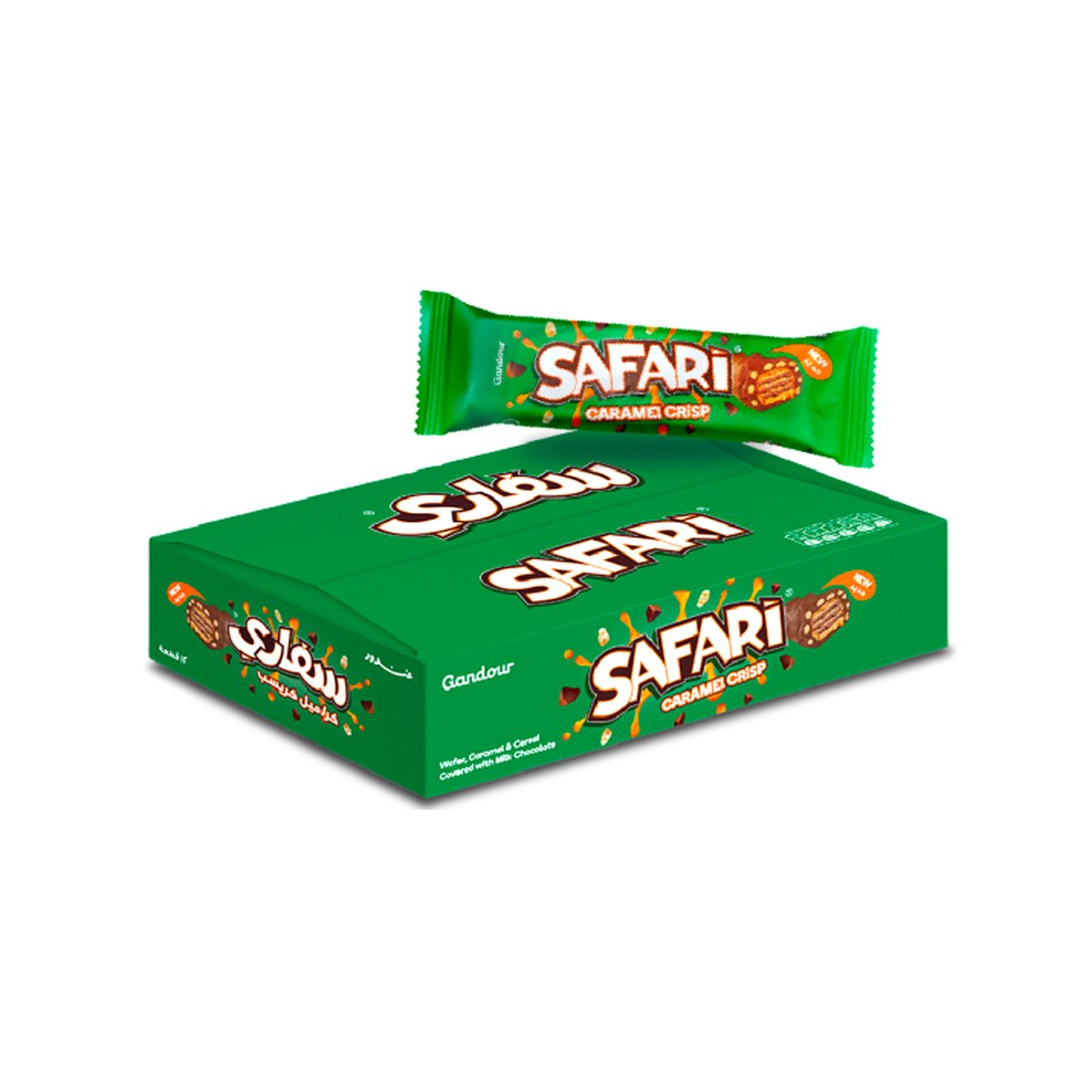 Gandour Safari Caramel Crisp Chocolate 32g X 12's