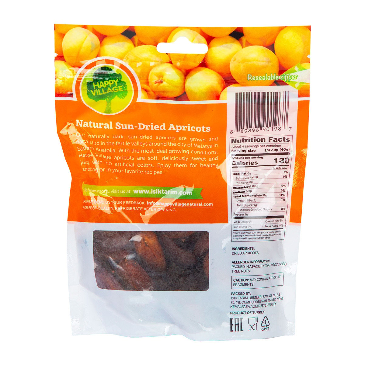 Happy Village Sun-Dried Apricots 170 g