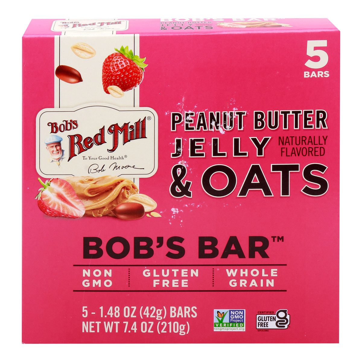Bob's Red Mill Peanut Butter Jelly & Oats Bar 5 x 42 g
