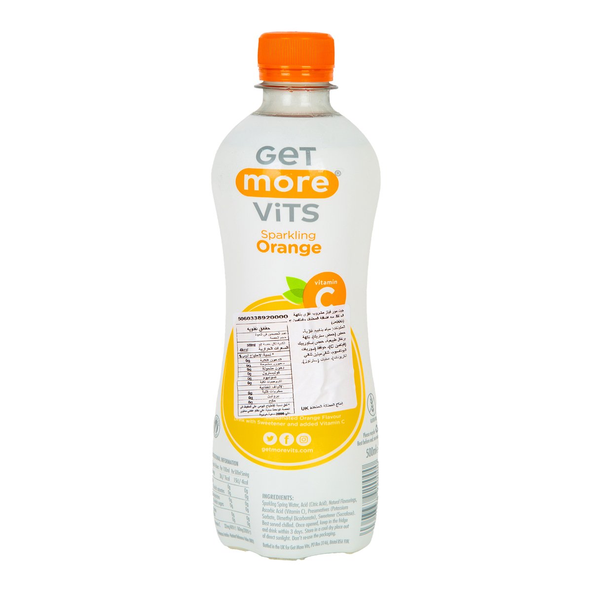 Get More Vits Sparkling Orange Vitamin C 500 ml